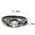 thumbnail image 2 of Womens Black Ring Rose Pink Anillo Para Mujer Stainless Steel Ring with AAA Grade CZ in Rose Remi, 2 of 4