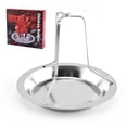 thumbnail image 1 of Jinsinto 2pcs Roasting Pan Rack Stainless Steel Chicken Grill - Silver 16*19.5cm, 1 of 3
