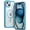 Blue, variant on Design for iPhone 16 Pro Max  Case with Camera Control Capture Button, [Compatible with MagSafe], Heavy Duty Shockproof Protection, Transparent Magnetic Phone Case for iPhone 16 Pro Max Case