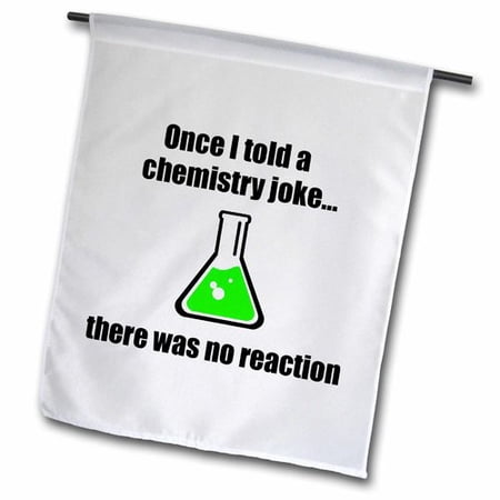 3dRose Once I Told a Joke There Was No Reaction Polyester 1 6   x 1  Garden Flag