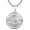 White gold - Compass, variant on Coin Pendant Medallion Necklace, Compass Circle White Gold Vintage Coin Necklace For Men, Him, Boyfriend, 2.5mm, 22in