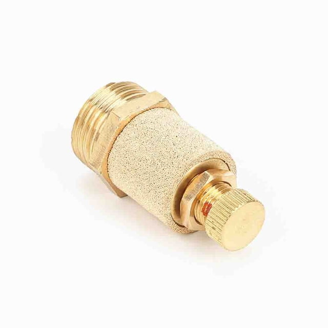 10pcs Pneumatic Muffler Silencer Filter Flow Speed Controller Sintered Bronze 1/8" 1/4" 3/8" 1/2" 3/4" Copper Connector Silencer ,Easy to Use