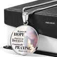 thumbnail image 3 of Pray Always Scripture Necklace Circle Pendant Stainless Steel or 18k Gold 18-22", 3 of 8