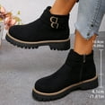 thumbnail image 4 of SKIYLEVZ Warm Boots for Womens Winter Fashion Ankle Boots Warm Cozy Boots with Fleece Lined Thick Flatform Warm Boots Winter Footwear Casual Boots Party Outfit, 4 of 9