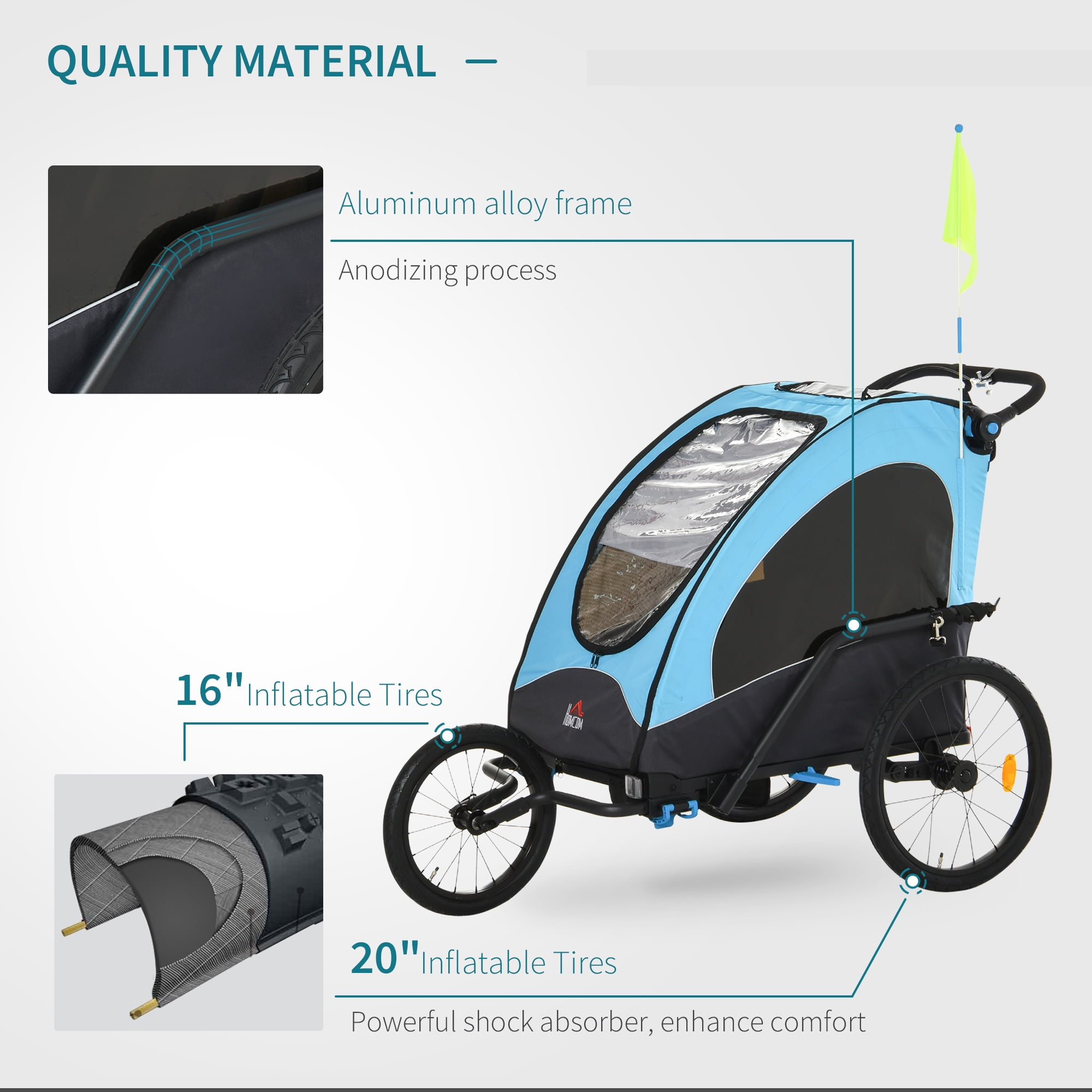 Aluminum bicycle trailer sale