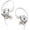 White, variant on QKZ AK3 in Ear Monitor Headphones, Portable 3.5mm Wired Gaming IEM in-Ear Earphones Ear Buds, HiFi Stereo Headphone Cool Clear Blue Green Inear Monitors Earbuds for Singers Musicians with Mic