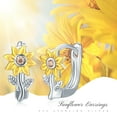 thumbnail image 7 of Coachuhhar Sunflower Hoop Earrings, Hypoallergenic, Sterling Silver, Includes Gift Box, 11mm, 7 of 7