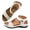 White, variant on Dakaela Women's Orthopedic Sandals Arch Support Low Wedge Walking Sandal Comfortable Summer Beach Slip on Shoes with Hook and Loop Beige Size 5.5