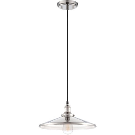 Nuvo 60-5409 - Vintage - 1 Light Pendant w/Matching Shade  - Vintage Lamp Included