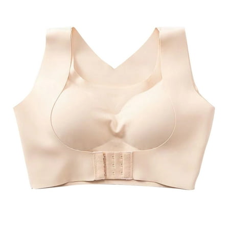 

Front Closure Bras For Women Bralette Vest Correction Chest Bra Women Soft Sports Bras M Skin Color