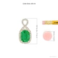 thumbnail image 3 of ANGARA Natural Rectangular Cushion 1.25 ct Emerald Infinity Pendant in 14K Yellow Gold for Women (Size-8x6mm) | May Birthstone, Anniversary, Jewelry Gift for Women | Natural Emerald Necklace, 3 of 7