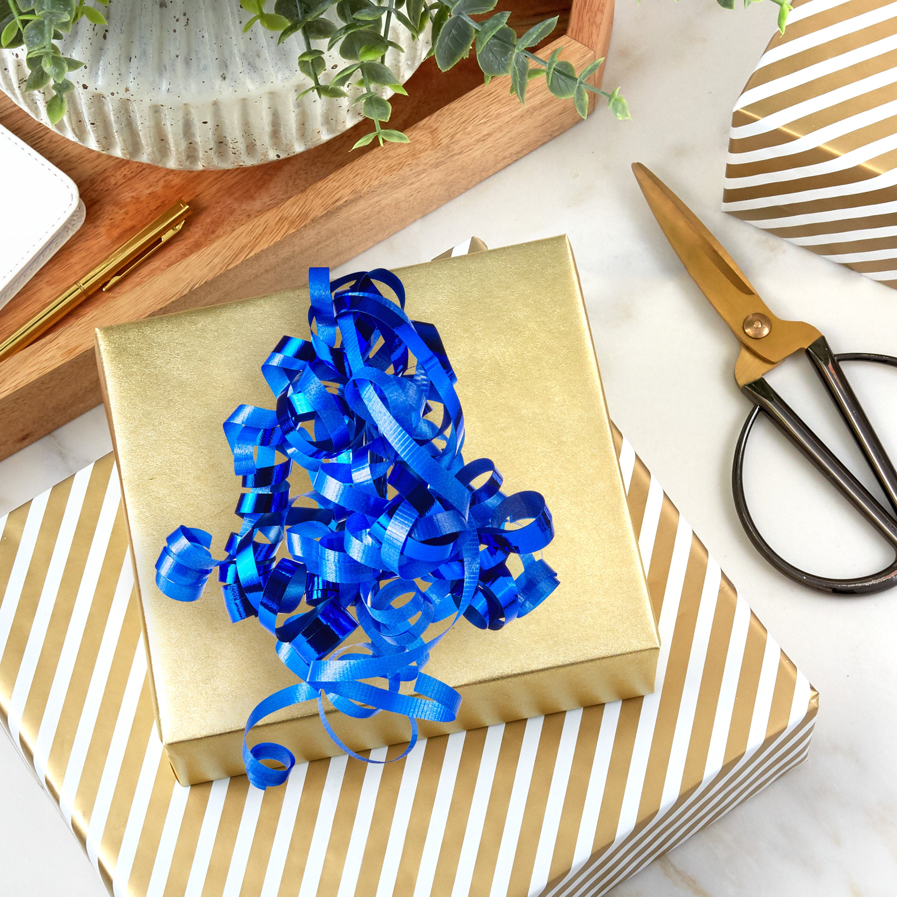 Hallmark Curly Ribbon Gift Bow (Bold Blue)