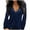 Navy Sexy Slim Tunic, variant on Women's Comfy Slim Tunic Fashion Casual Deep V Neck Lace Crochet Blouse Vintage Clothing Long Sleeve Mesh Patchwork Shirts Solid Color Tops Trendy Work Navy M