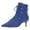 Navy, variant on YDN Wome Comfortable Pointed Toe Ankle Boots Kitten Mid Heel Lace up Booties Back Zippers Dress Party Shoes Size 7 Navy
