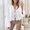 White, variant on Womens T Shirts, Women's Tie Front Tops Blouse with Puff Sleeves and Peplum Ruffle Style Tee for Everyday Fashion Women's T-Shirts Category White XXL