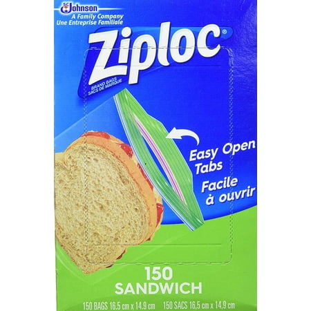Ziploc Sandwich Bags (2 Packs of 150)
