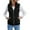 Black, variant on (clearance)IDALL Zip Up Jackets for Women Sweater Vest Women Girl Plush Warm Light Stand Up Collar Sleeveless Zipper Vest Warm Vest Tops Coats for Women's Outerwear Vests Black L