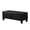 Black PU, variant on GZXS 45" Linen Upholstered Storage Ottoman Bench with Tufted Padded Seat, Hidden Compartment, and Side Pocket, for Entryway, Foyer, Bedroom or Living Area, Beige
