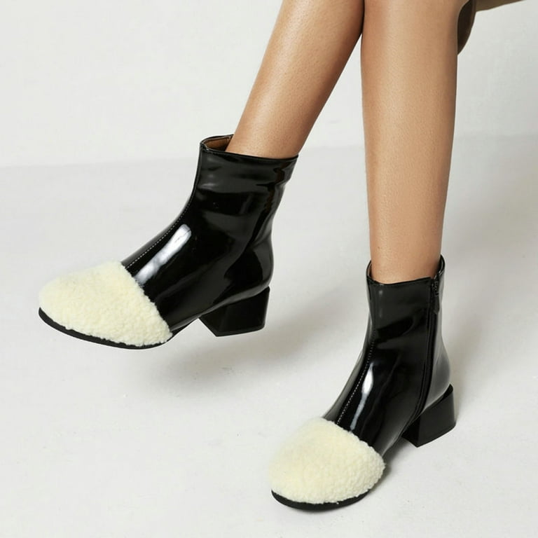 Women Minimalist Sheep Leather Flat Ankle Boots