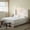 Ivory,Light Grey+Camel Oak, variant on Hosford Upholstered Wingback King Platform Bed with 52.5