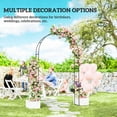 thumbnail image 6 of Outsunny 8 ft Steel Garden Arch, Garden Arbor Trellis with Large Base for Climbing Plants, Wedding Arch Stand, Black, 6 of 9