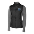 thumbnail image 2 of Women's-Cutter & Buck  Black Sporting Kansas City Stealth Hybrid Quilted Full-Zip Windbreaker Jacket, 2 of 3