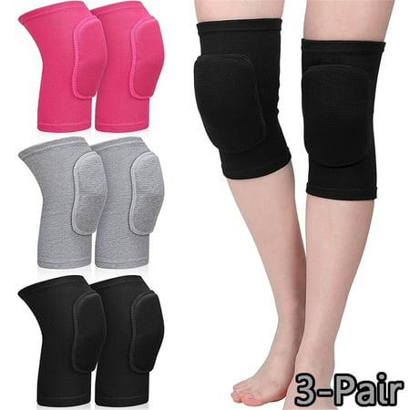 

Elbourn 3-Pair Compression Knee Pads Elastic Knee Protector Thickened Sponge Knees Brace Support for Dancing Workout Training