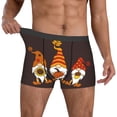thumbnail image 2 of Kdxio Men's Boxer Briefs with Fall Gnomes Print - Comfortable and Breathable Underwear for Everyday Wear, 2 of 7