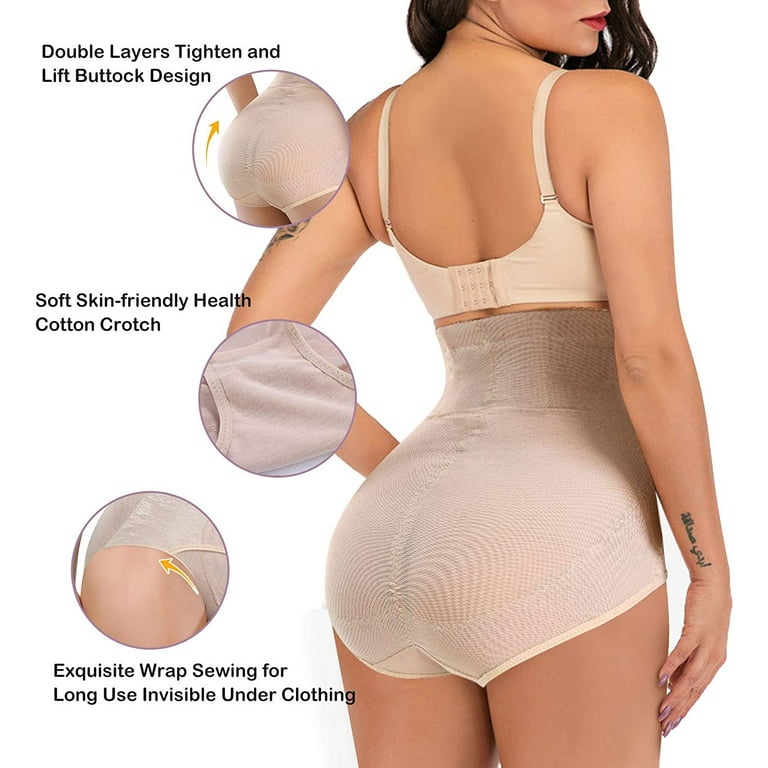 Loday Women High Waist Butt Lifter Panties Slimming Body Shaper Corset  Tummy Control Waist Trainer Compression Underwear(Beige, 3XL) 