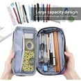 thumbnail image 4 of ProCase Pencil Bag Pen Case, Large Capacity Students Stationery Pouch Pencil Holder Desk Organizer with Double Zipper,, 4 of 5