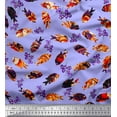 thumbnail image 1 of Soimoi Moss Georgette Fabric Floral & Textured Fish Ocean Print Sewing Fabric Yard 42 Inch Wide, 1 of 1