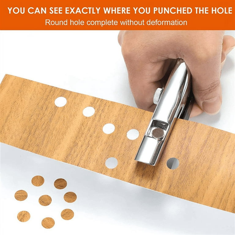 Handheld Hole Puncher Heavy Duty Single Oval Hole Punch Tool for Id Cards  Paper 