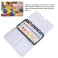 thumbnail image 4 of 12 Colors Watercolor Paint, Solid Watercolor Painting Tool Storage Box Watercolor Board Brush Sponge Set Watercolor Block Bright Color for Outdoor Sketching Interior Painting Nail, 4 of 7