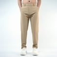 thumbnail image 2 of XDZJLR Mens Pants Casual Split Patchwork Design Outdoor Loose Solid Color Pocket Workwear Elastic Waist Pocket Design Trousers, 2 of 7