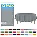 thumbnail image 3 of ZIMPLEWARE Premium Silver Plastic Table Cloth Disposable (12 Pack) Round Tablecloth (84in) Party Table Cloths Disposable, Perfect Table Cloth Round Cover for Any Table Up to 6 Feet, 3 of 4