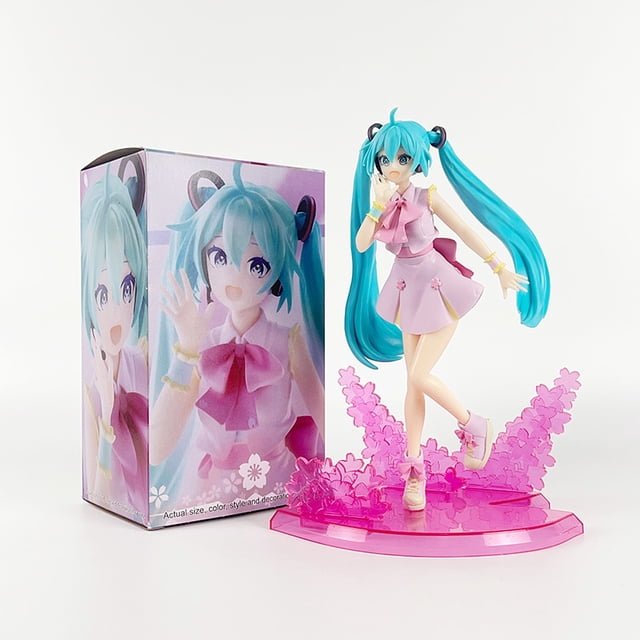 Hatsune Miku Figura Sakura Hatsune Hada Mariposa Hatsune Figura Anime bidimensional Hermosa Chica Modelo de Anime