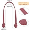 thumbnail image 2 of 10pcs 5 Colors 23.4" Leather Purse Straps Short Bag Handles Purse Bag Strap with Ear Shape End Holes Bag Making Supplies for DIY Crocheted Bags Purse Wallet Tote Bag Making Repairing DIY, 2 of 5