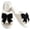 Black, variant on CHICVOMEY House Slippers for women Plush Memory Foam Indoor Shoes with Bow Cute Fuzzy House shoes