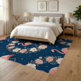 thumbnail image 3 of ODIKA Motif Confetti Border Repeating Botanical Stripe Wreath Whimsical Refined Foldable Easy Care for Queen Size Bedroom, Under Bed, Master, 3 of 7