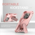 thumbnail image 4 of for iPhone 12 Pro / 12 6.1" Case with Kickstand, Compatible with MagSafe Camera 
 & Screen Guard Military Grade Drop Protection Shockproof  Magnetic Back Cover for iPhone 12 Pro / 12 6.1", Pink, 4 of 7