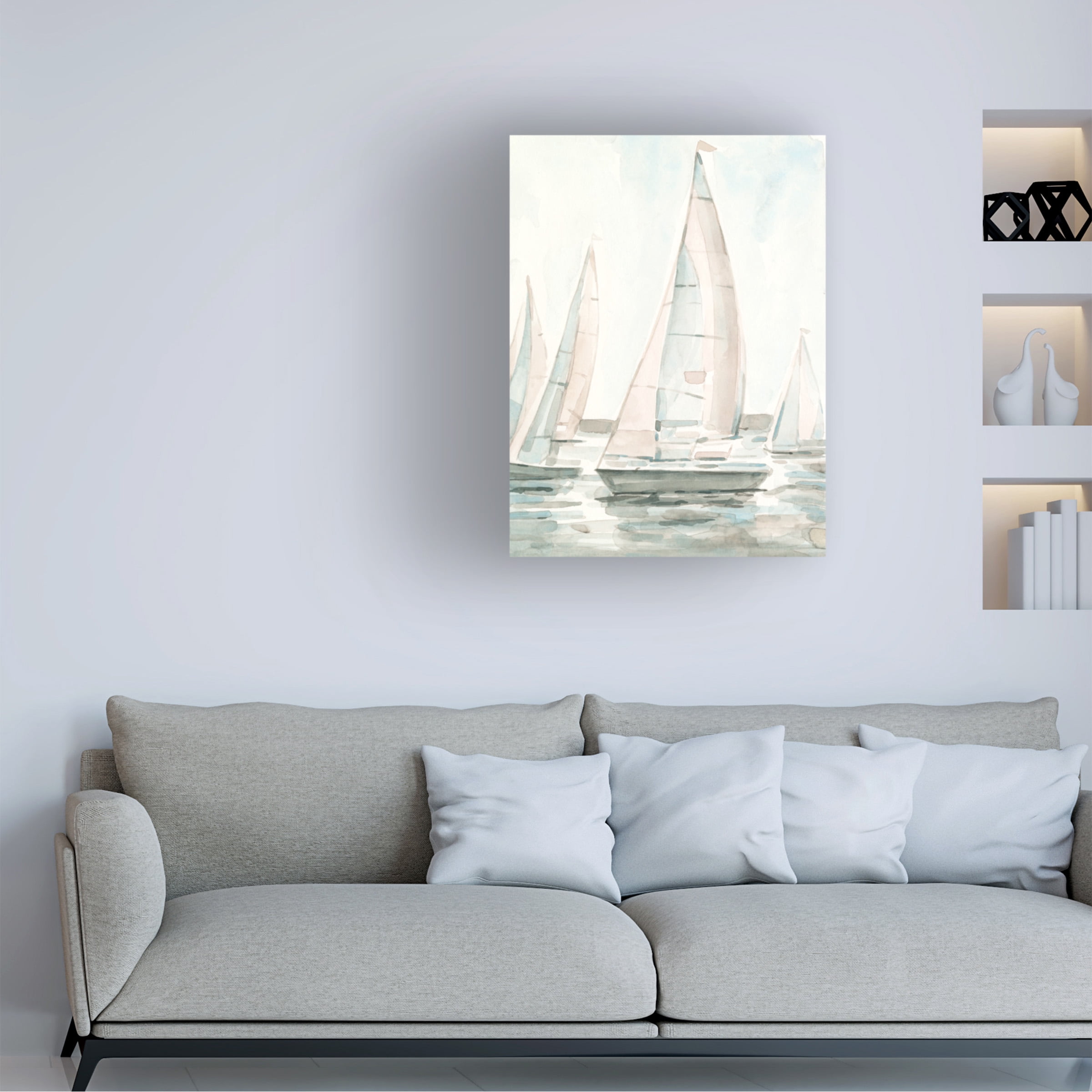Emma Scarvey 'Soft Sail I' Canvas Art