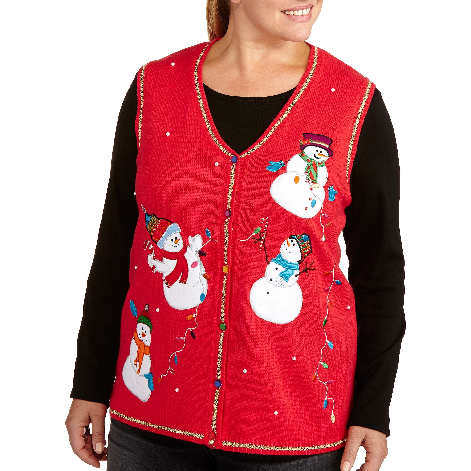 Plus size christmas sweater vest Clearance