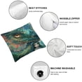 thumbnail image 4 of BANET Cute Little Girl Decor Forest Throw Pillow Cover Fantasy Animal Dragon Pillow Covers Green Pillow Cases Couch Sofa Office Home Decor Boho Pillowcase 24x24in, 4 of 5