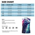 thumbnail image 6 of Fotbe Men's Starry Multicolored Wolf Print Men's Sleeveless Muscle Tank Tops Casual T-Shirts for Gym Workout Beach-Large, 6 of 8