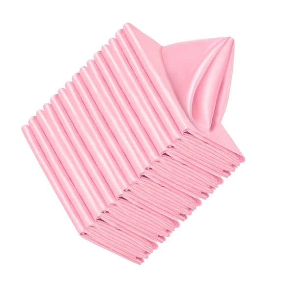 Advancent Servilletas de de poliéster 20 unids/set para una experiencia gastronómica lujosa, servilletas de tela de amplia aplicación Kits de decoración para fiestas rosa