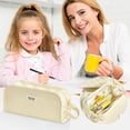 thumbnail image 4 of Aqestyerly Canvas Pencil Bag, Large Capacity Standing Pencil Case for Students, 4 of 7