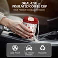 thumbnail image 5 of 18oz Double Drinking Coffee Mug – Vacuum Insulated Stainless Steel Travel Cup with Leakproof Lid, 316 Steel Thermos Tumbler for Hot & Cold Beverages, 5 of 7