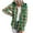 Army Green, variant on Somuwie Women's Casual Plaid Button Fashion Long Sleeve Hooded Tops Jacket