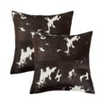 thumbnail image 1 of Natural Torino Geneva Neutral Cowhide Pillow | 2-Pack | 18"x18", 1 of 2