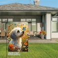 thumbnail image 3 of AMHNF Adorable Dog with Blue Butterfly Linen Garden Flag for Spring Summer Home Outdoor Garden Yard Door Decor 12x18 inch, 3 of 5